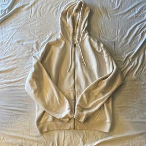 white/cream abercrombie and fitch zip-up